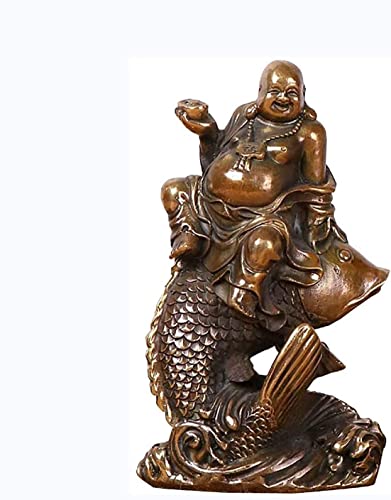 Décoration Feng Shui d'exception : Bouddha riant en laiton
