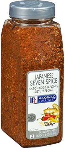 McCormick Culinary Japanese Seven Spice, 16.5 oz - One 16.5 Ounce Container of Japanese Seven Spice Seasoning with an Herbal-Citrusy Umami Flavor, Perfect in Dressings, Broths, Rice and More