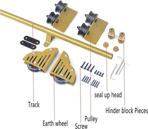 Sliding Ladder Kit - Heavy Duty Rolling Rail Track for Enhanced Accessibility in Libraries, Warehouses, Bars, and Closets