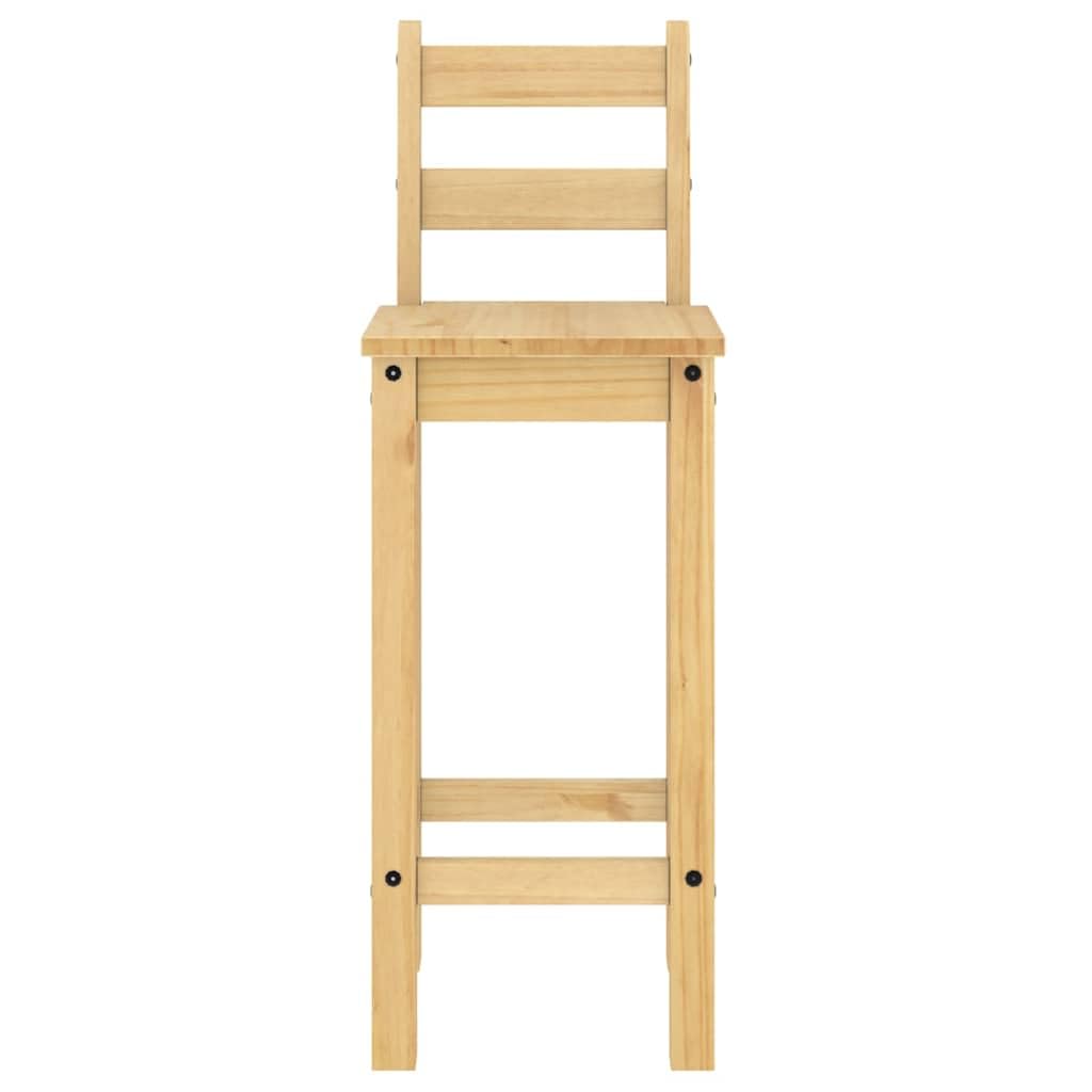 Ensemble de bar 3 pièces en pin massif avec finition cire de miel, table de bar 57 x 57 x 101 cm et 2 chaises de bar, salon pour salle à manger, cuisine, salon, peu encombrant, robuste