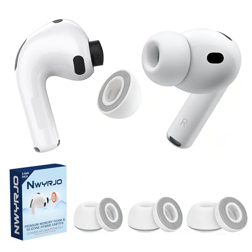 NWYRJO AirPods Pro 3 ��p �����p �C���[�s�[�X �n�C�u���b�h�^ �y�V���R�[���{�ᔽ���`��L���X�|���W�zAirPods Pro (��3����) ��p �����C���[�`�b�v �Չ����A�b�v �t�B�b�g��/�E���h�~/��������/�_�炩�� �m�C�Y�ጸ����
