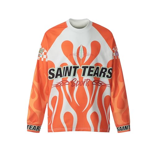 DONCARE Western Oversized Retro Color Tee Shirts Harajuku Vintage Street Dance Hip-hop Y2K Long Sleeve