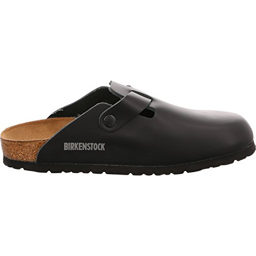 Birkenstock Womens Boston Sandals Leather Holiday Casual Slip On Clogs - Black - 8 #TOP3