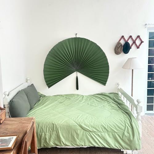 image for Chicvillage Large Bamboo Wall Hanging Fan, Wall Hanging Art For Decora