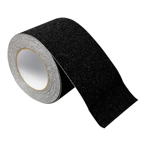 Image of Black Anti Slip Tape, PVC Anti Slip Frosted Tape, Staircase Anti Slip Tape, Black 100mm*10m,1 Piece for Sale