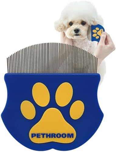 （02:30時点） Pethroom ペスルーム ペット 涙やけ 犬 コーム 猫 くし 犬 ブラシ 目元ケアステンレス製 丸型ヘッド 目やに取りに 犬猫兼用