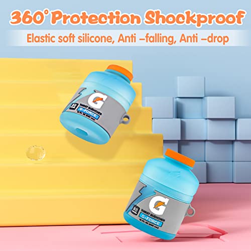 3 Pack Drink Cases For Airpods Case 2Nd Generation, Funny Soft Silicone Fashion Cartoon Food Skin Protective Cover, Sport Drinks Water Cute Fun For Apple Airpod 2/1 Women Girls Boys With Keychain #TOP3