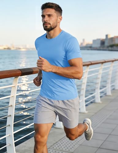 Image of MAGCOMSEN Men's Short Sleeve T-Shirt Quick Dry UPF 50+ Athletic Running Workout Fishing Top Tee Performance Shirts