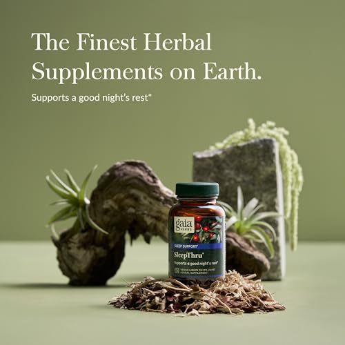 image for Gaia Herbs SleepThru - Natural Sleep Support Supplement with Organic A