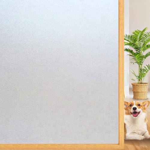 LPVS Film Fenetre Anti Regard Opaque 90x200cm - Film Occultant Fenêtre Electrostatique sans Colle - Brise Vue - Fenetre Anti UV - Salle de Bain,Cuisine, Bureau, Maison Entreprise Française