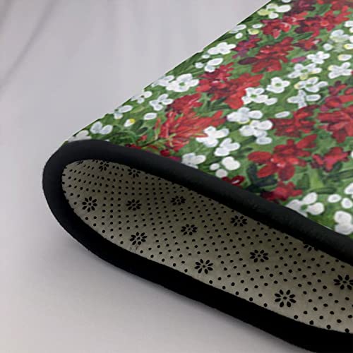 Tapis antidérapant avec bride de fleur et base haute adhérence