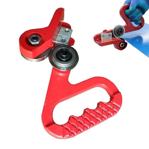 kaiop Cisailles À Tôle,Outil à Double Roue Traction Manuel Robuste avec Réglage de Tension | Cisailles Pour La Découpe De Tôle,Pour Acier, Fer-Blanc, Aluminium, Carton Et Conduits De
