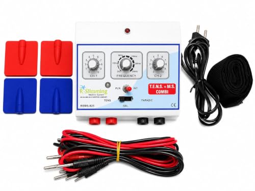 TENS + MS Combi Physiotherapy Unit, Dual Channel, with Electrodes...