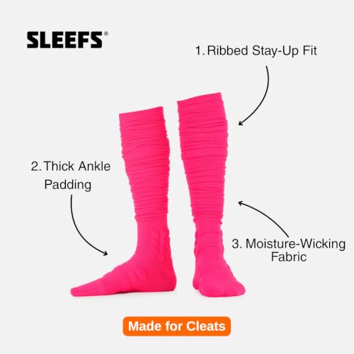 Image of SLEEFS Padded Football Socks for Anti-Blister and Cleat-Ready Fit