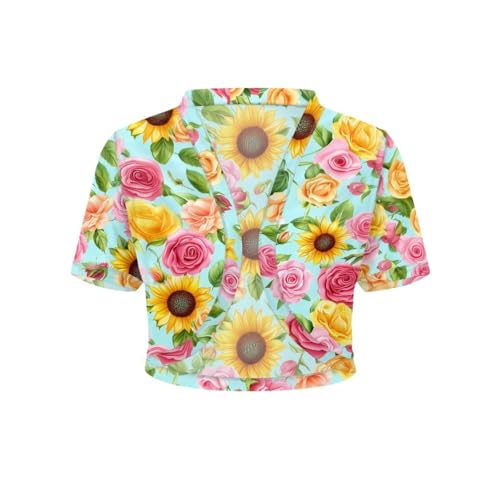 Image of Womens Short Sleeve Cardigans Lightweight Summer Cardigan Trendy Bolero Shrug Cute Floral Cardigan Sheer Bolero