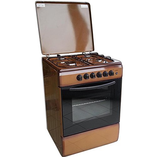 Cucina con Forno a Gas 4 fuochi 50x50 Marrone Grill