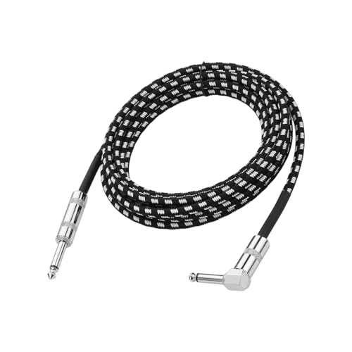 Instrument Cable 1 / 4inch Straight to Right Angles Coppers, 2m