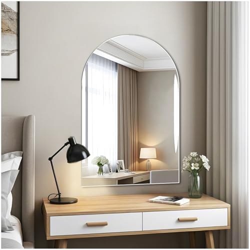 Miroir Mural Arche 60×40cm Miroir Mural Arqué Miroir Salle de Bai...