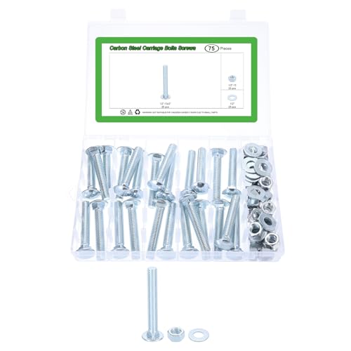 Boulon de carrosserie col carré en acier lot de 25 uxcell