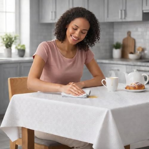 Molleton dessous de table rectangle nappe de protection 140x250cm - 3