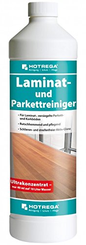 HOTREGA Laminat- und Parkettreiniger 1 l - Hochwertiges Wischpflege Konzentrat Laminat Parkett & Korkböden Cover