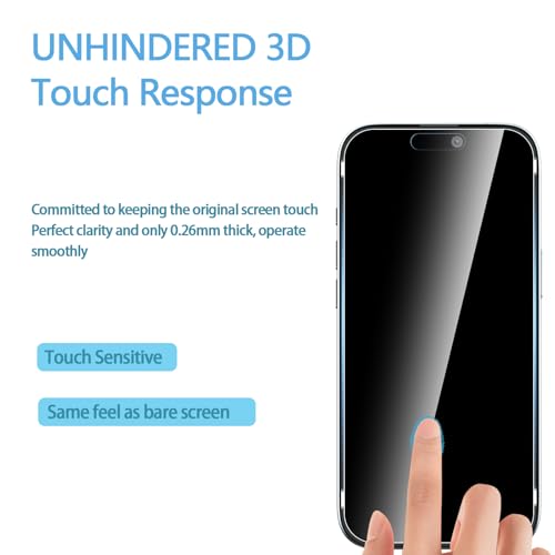 Anoowkoa 3 Pack for iPhone 17 Air 6.5" Screen Protector + [3 Pack] iPhone Air Camera Lens Protector Tempered Glass.9H Hardness.Support Fingerprint Unlock, Bubble-Free.Easy Installation - image 5