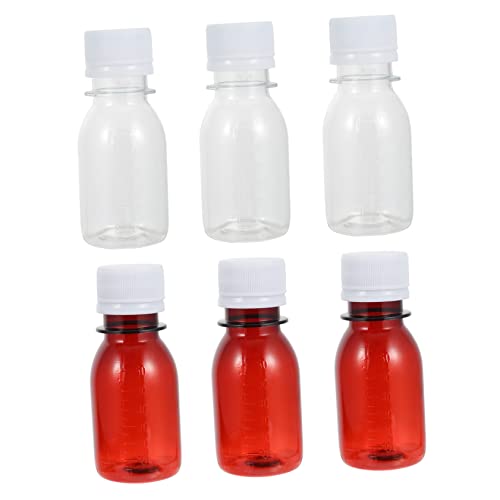CIYODO 20pcs Laboratory Reagent Bottle The Graduated Bottle White Laboratory Graduated Bottle Leak Proof Media Bottle