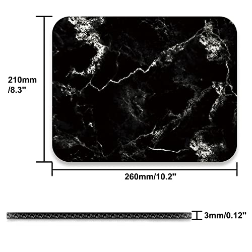 Image of Audimi Mouse Pad Medium Mouse Mat Anti-Slip Base for PC Office Working Gaming, Black Marble