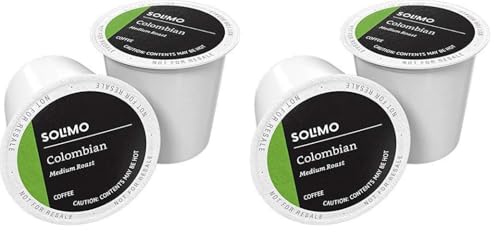 Image of Amazon Brand - Solimo Medium Roast Coffee Pods, Colombian, Compatible with Keurig 2.0 K-Cup Brewers, 24 Count (Pack of 2)