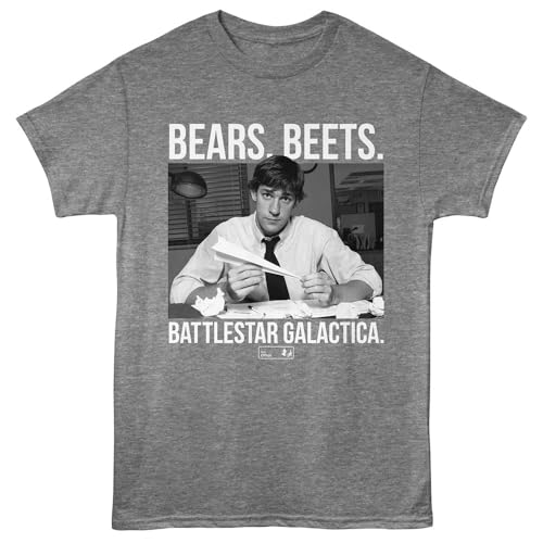 The Office T Shirt for Men & Women Jim Bears Beets Graphite Heather Sleeve Graphic Tee - Funny Tshirt