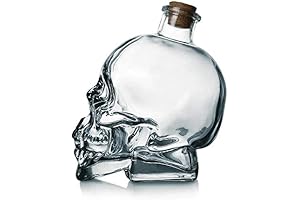 Sublime Crystal Clear Skull-Shaped Drinking Glassware for Sophisticated Cocktail Parties
