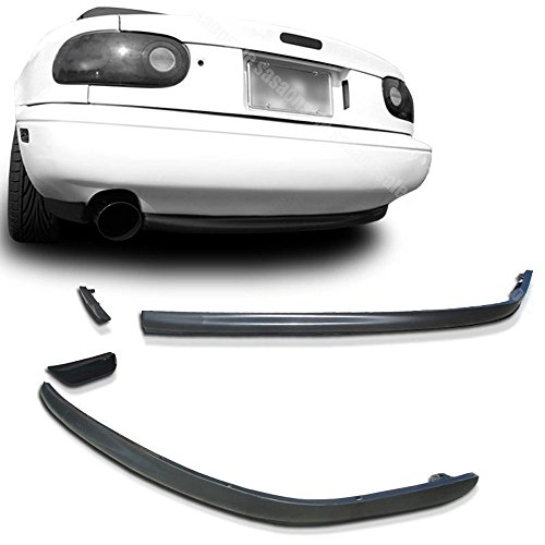 GT-Speed Compatible/Replacement for Rear Bumper Lip, RS Style PU Rear Lip Diffuser, Fits 1990 1991 1992 1993 1994 1995 1996 1997 Mazda Miata MX5
