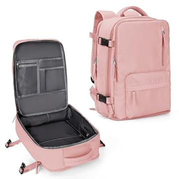 Mochila de viagem grande feminina, bagagem de mão, mochila impermeável para fazer trilha e esportes ao ar livre, mochila escolar, B - Rosa