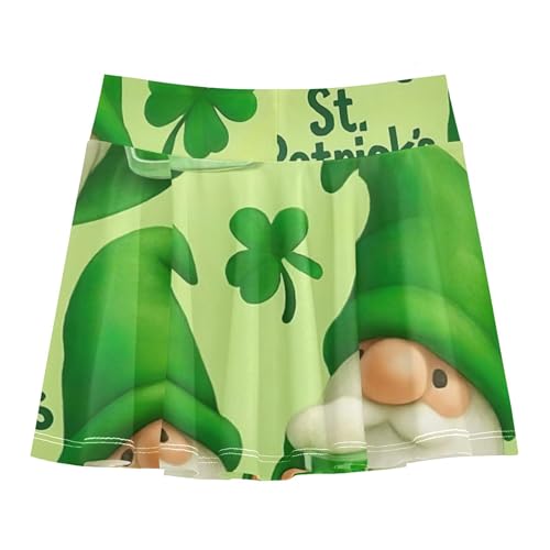 Pink Cute Athletic Shorts Girls Skorts Skirts with Shorts Butterfly Skirt Cute Gnomes Shamrock Green 4t2