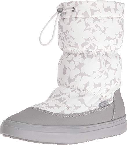 Crocs Women's Lodge Point Pull-On Snow Boot, Oyster, 7 M US