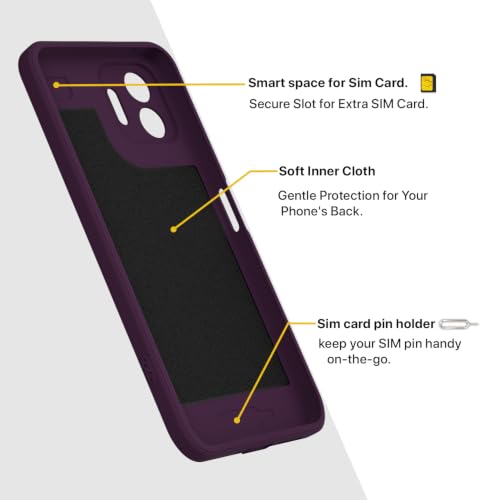 Image of Outlouders Back Cover for OnePlus N6 5G | Soft Matte Silicone | Slim Fit | Magnetic-Safe Logo Design (Magnetic-Safe Not Compatible) | Shockproof | Camera Protection Bumper Case (Purple)