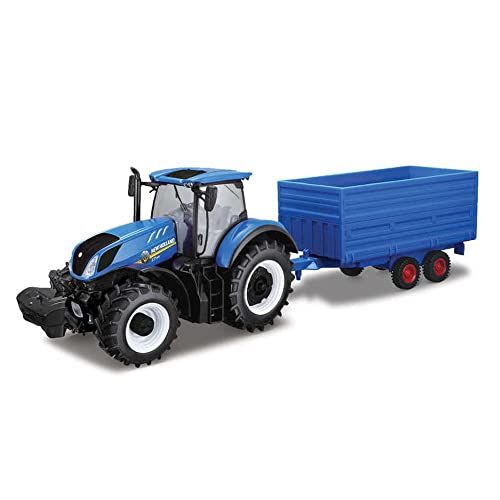 TOBAR B18-44067 New Holland T7HD - Tractor con Remolque Hay, Color Azul