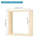 PATIKIL 5x5 Holz Bild Rahmen Doppelseitig Acryl Pflanze Proben Rahmen für Gepresste Blumen Blatt Tischplatte Tisch Dekoration Naturfarbe