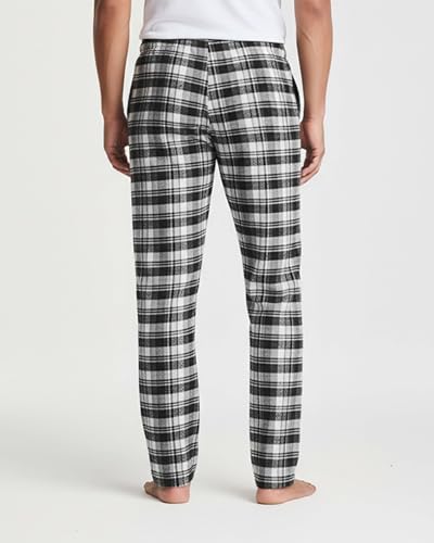 Image of Real Essentials 3 Pack: Men's Soft Cotton Flannel Pajama Pants PJ Lounge Bottoms Elastic Waist Pockets (Big and Tall)