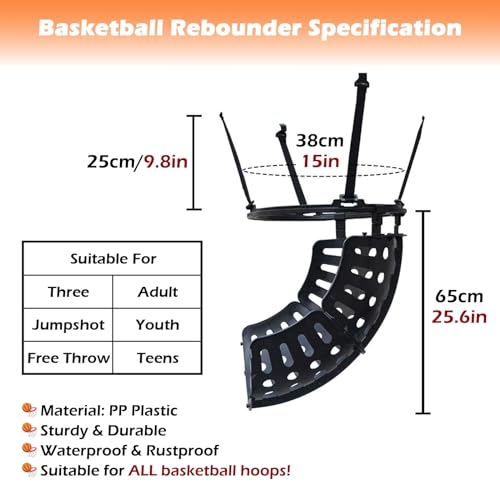 Rampa de entrenamiento de tiro de baloncesto para evitar recoger balones 3
