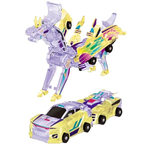 Ultimate Transforming Toy Novelty Funny Plastic Robot Vehicle for Kids Indoor Play 3D Flying Figure for Children Over 3 Years (Gold, 13.5x4.5x11.5cm)