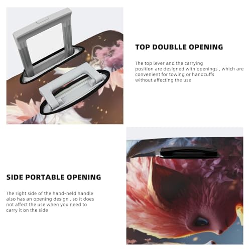 VOSERY Travel Luggage Cover - Cute Red and White Elf Washable Suitcase Covers Protector Fits 18-32 Inch Luggage3