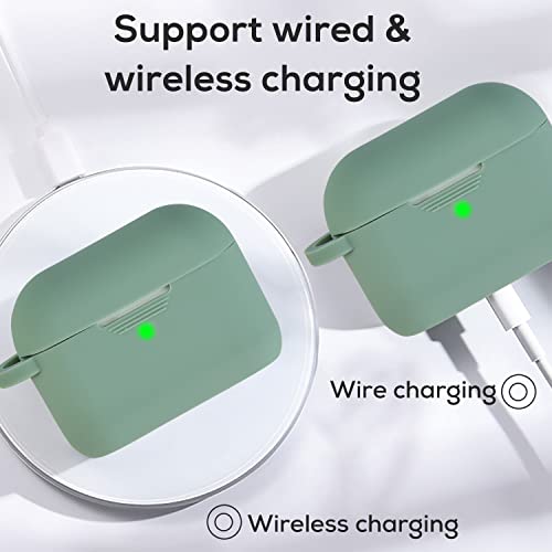 Image of Case for Airpods Pro 1st 2nd Generation - VISOOM Airpods Pro 1 /2 Cases Cover Women Silicone iPod Pro 2 Earbuds Wireless Charging Case Girl Bling Keychain for Apple Airpod Gen Pro 2