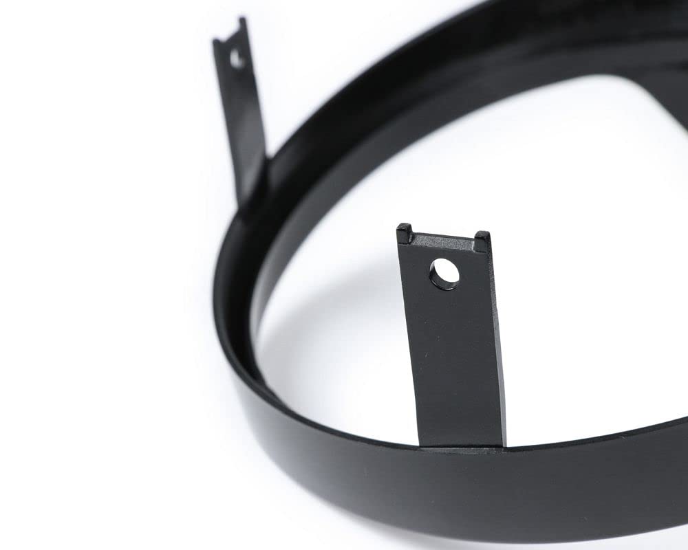 MOTO NOSTRA Scheinwerferzierring mit Schirm schwarz glänzend kompatibel für Vespa GTS 300 HPE, GTS 125 IGET ab Bj. 2019