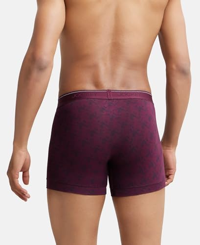 Image of Jockey EL09 Men's Super Combed Cotton Elastane Stretch Printed Trunk with Stay Fresh Properties (Colors & Prints May Vary)