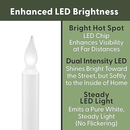 612 Vermont LED Battery Operated Window Candles with Timer, Bright Hot Spot, VT-1506A-4 (Pack of 4, Antique Bronze) by 612 Vermont - Image 3