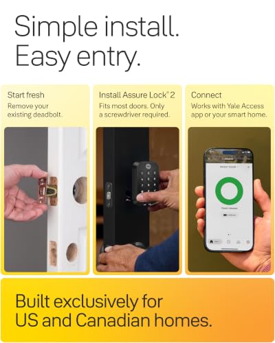 Image of Yale Security Lock 2 Deadbolt, Black Smart Keyless Entry Door Lock with Wi-Fi Connected Touch Keypad and Smart Lock, YRD430-WF1-BSP
