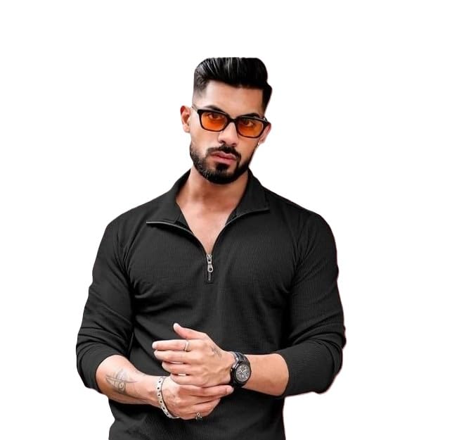 Core Collection Men's Full Sleeve Polo T Shirt with Classic Collar Styling and Regular Fit Design-picture-32