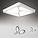 Produktbild Moderne Fernbedienung Deckenleuchte Design Square weiße LED Lampe Acryl Metall Deckenleuchte Wohnzimmer Schlafzimmer Küche Studie Dekoration Decke Beleuchtung 24W L44cm * H11cm Verdunklung 3000K-6000K