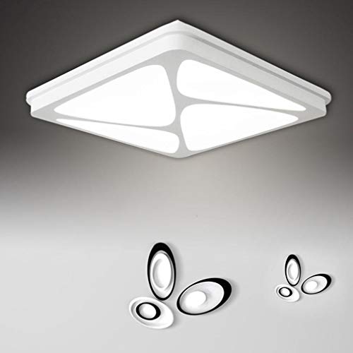 Preisvergleich Produktbild Moderne Fernbedienung Deckenleuchte Design Square weiße LED Lampe Acryl Metall Deckenleuchte Wohnzimmer Schlafzimmer Küche Studie Dekoration Decke Beleuchtung 24W L44cm * H11cm Verdunklung 3000K-6000K